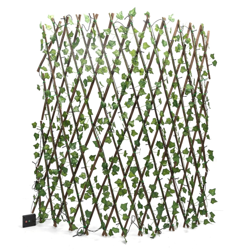Aigostar - LED grandinė, įkraunama saulės šviesa 148xLED/2x1,2m IP65 šilta balta ivy