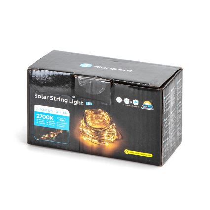 Aigostar - LED igostar - LED Saulės energijos grandinė  LED/8 funkcijos 12m IP65 šilta balta