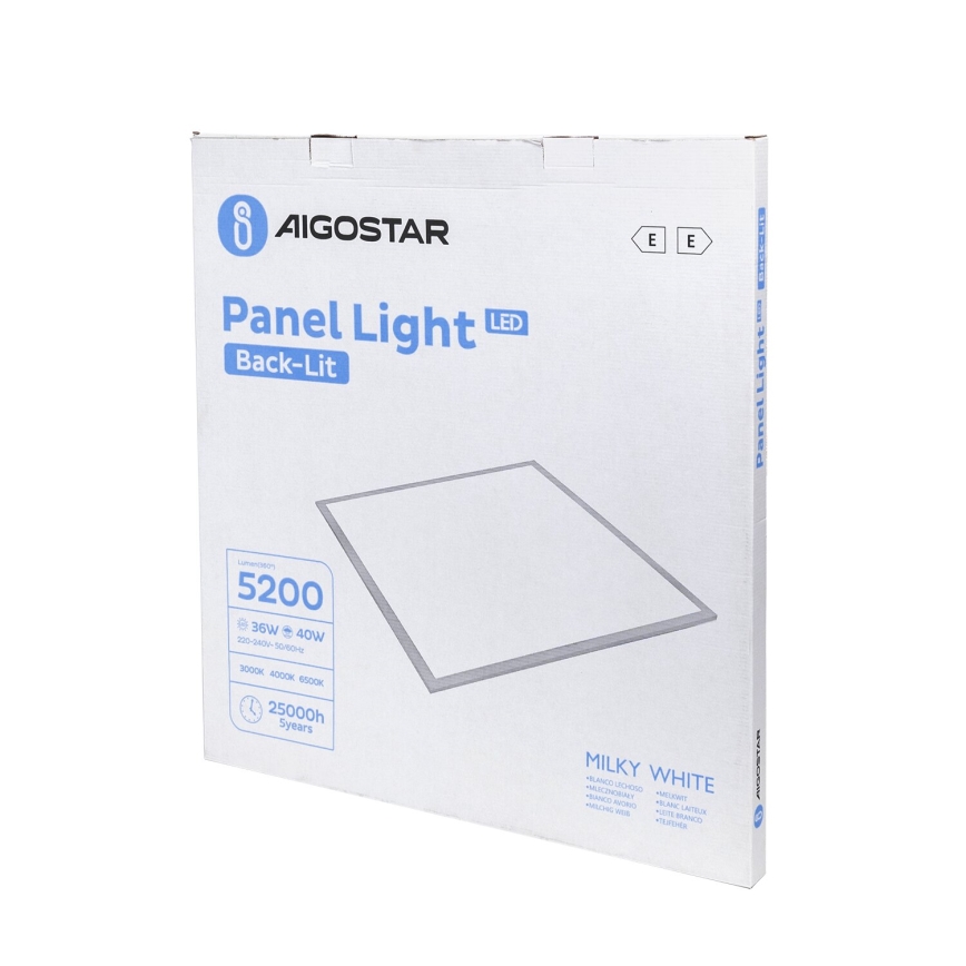 Aigostar - LED įleidžiama lubų panelė LED/40W/230V 3000K/4000K/6500K 60x60cm balta