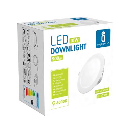 Aigostar - LED įleidžiamas lubinis vonios šviestuvas LED/10W/230V 6000K IP44 diametras 11,5 cm balta
