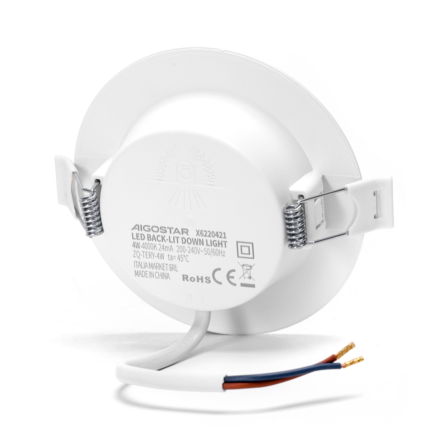 Aigostar - LED įleidžiamas lubinis šviestuvas LED/4W/230V 4000K diametras 9,8 cm balta