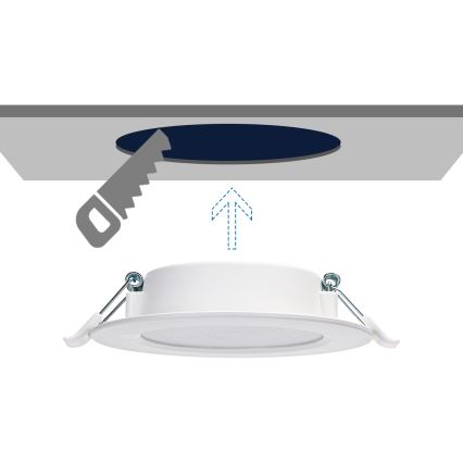 Aigostar - LED įleidžiamas lubinis šviestuvas LED/6W/230V 3000K diametras 11,8 cm balta