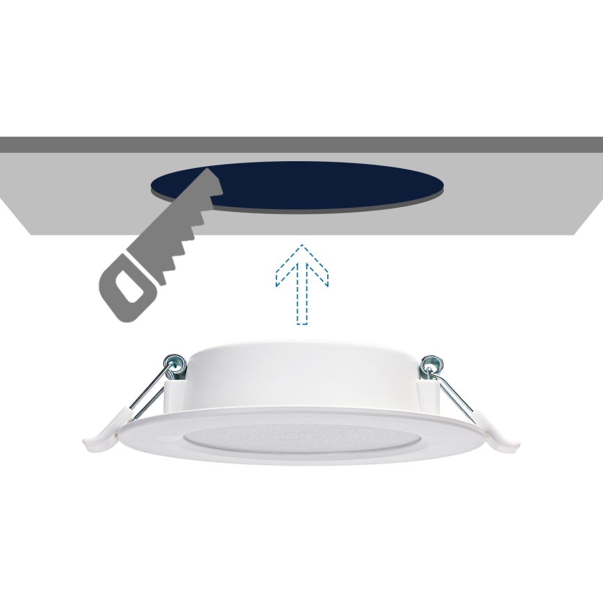 Aigostar - LED įleidžiamas lubinis šviestuvas LED/6W/230V 3000K diametras 11,8 cm balta