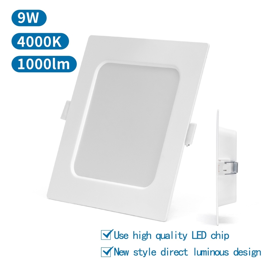 Aigostar - LED įleidžiamas lubinis šviestuvas LED/9W/230V 4000K 14,5x14,5 cm baltas