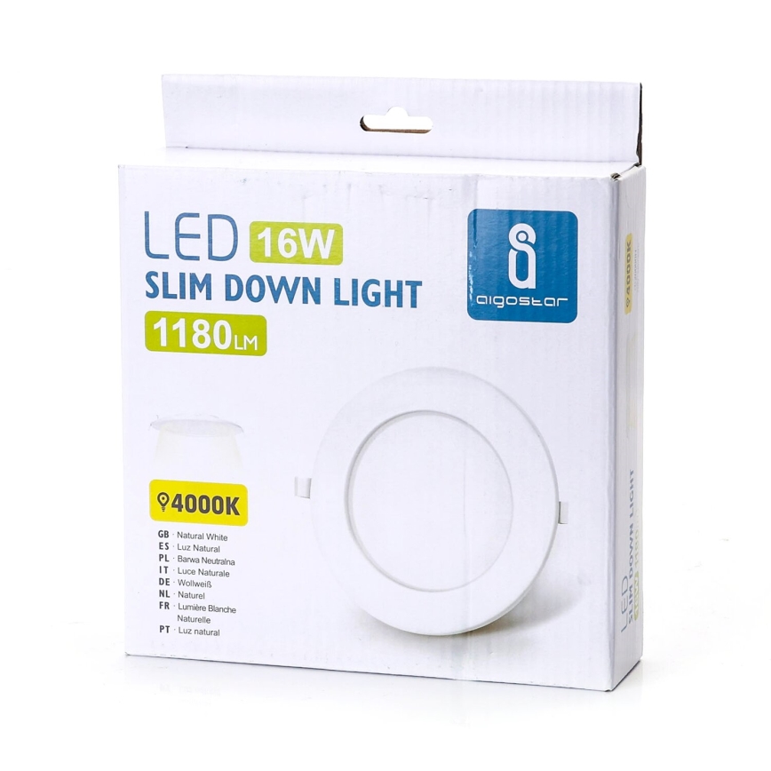 Aigostar - LED įleidžiamas lubinis šviestuvas ULTRATHIN LED/16W/230V 6000K balta