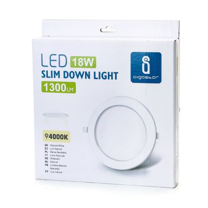 Aigostar - LED įleidžiamas lubinis šviestuvas ULTRATHIN LED/18W/230V 4000K balta