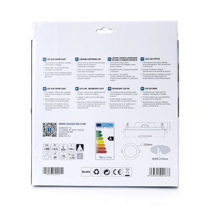Aigostar - LED įleidžiamas lubinis šviestuvas ULTRATHIN LED/18W/230V 4000K balta