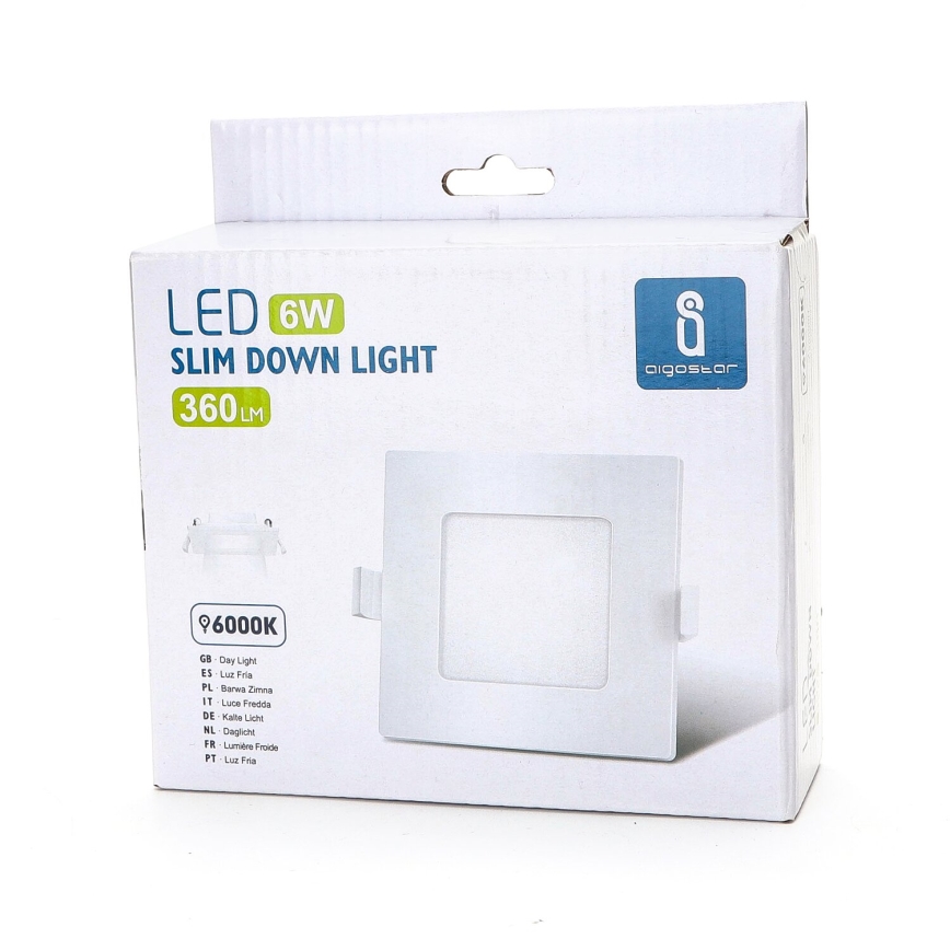 Aigostar - LED įleidžiamas lubinis šviestuvas ULTRATHIN LED/6W/230V 6000K balta