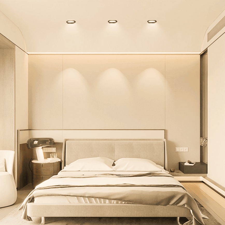 Aigostar - LED įleidžiamas lubinis vonios šviestuvas LED/4,8W/230V 3000K juoda IP65