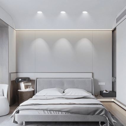 Aigostar - LED įleidžiamas lubinis vonios šviestuvas LED/4,8W/230V 6500K juoda IP65