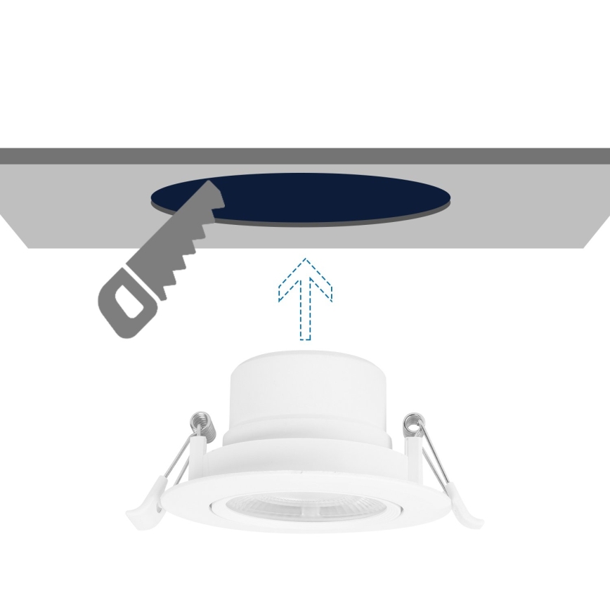 Aigostar - LED įleidžiamas šviestuvas LED/7W/230V 3000K skersmuo 8,5 cm, šiltai balta