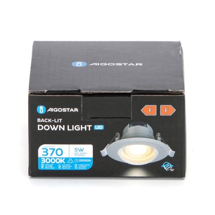 Aigostar - LED įleidžiamasis šviestuvas LED/5W/230V 3000K skersmuo 8,5 cm balta