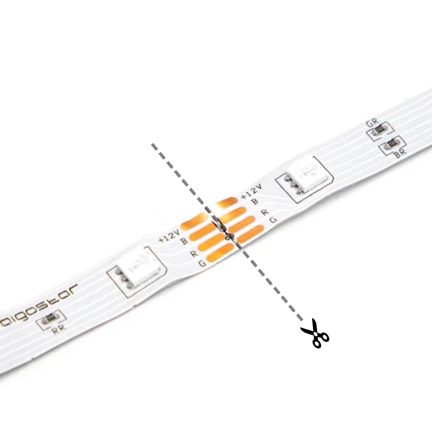 Aigostar - LED juosta 2m LED/4,9W/5V 2700K IP65 juoda