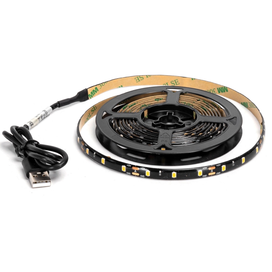 Aigostar - LED juosta 2m LED/4,9W/5V 2700K IP65 juoda