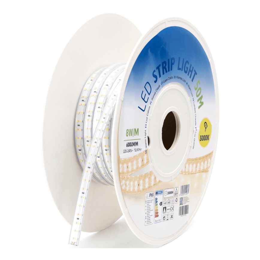 Aigostar - LED juosta 50 m, 400 W, 230 V, 3000 K, IP65