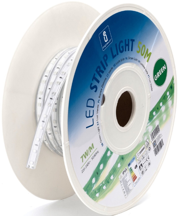 Aigostar - LED juosta LED/350W/230V 50m žalia IP65