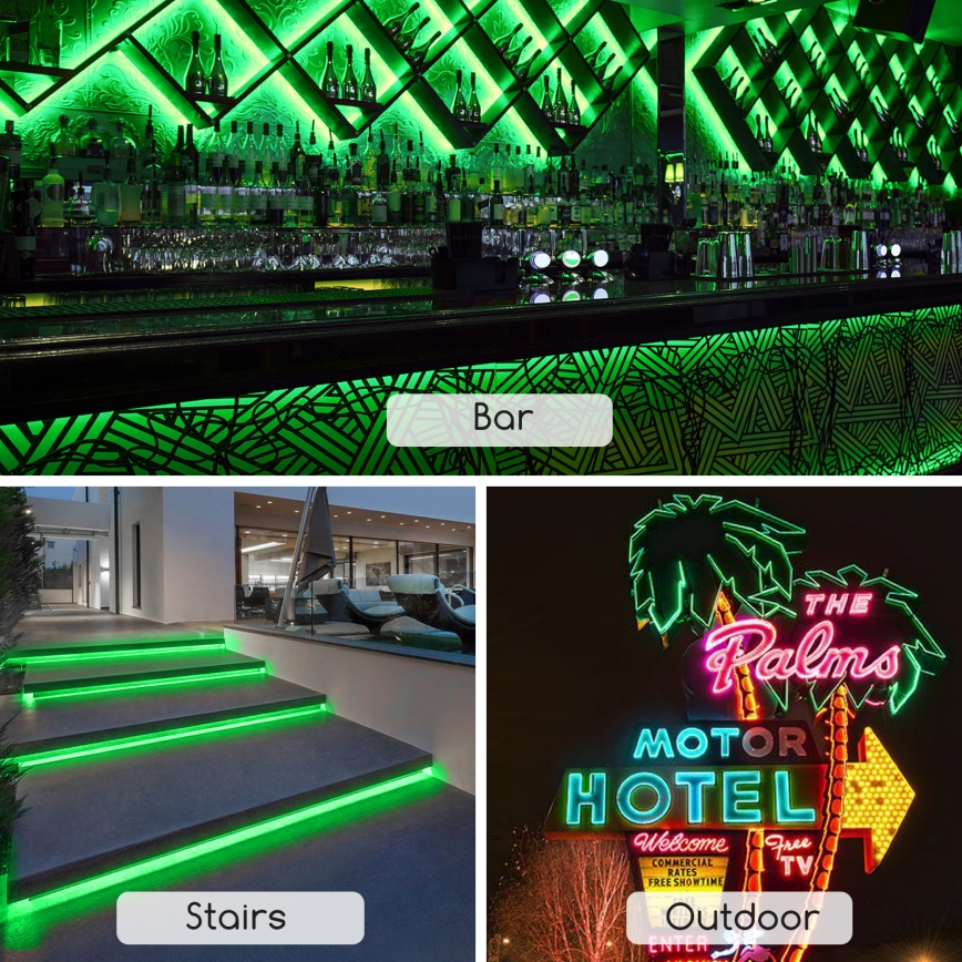 Aigostar - LED juosta LED/350W/230V 50m žalia IP65
