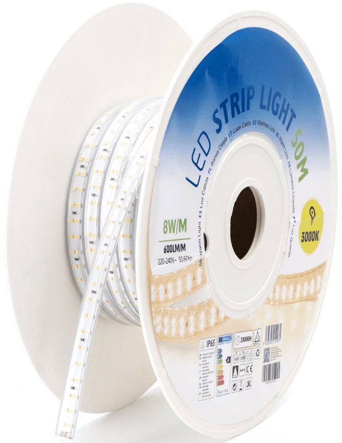 Aigostar - LED juosta LED/400W/230V 50m 3000K IP65