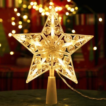 Aigostar - LED kalėdinė dekoracija 10xLED/3xAA šiltai balta žvaigždė