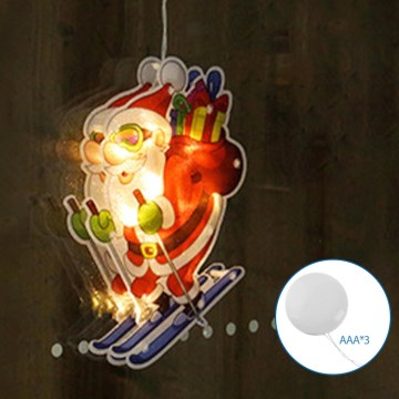 Aigostar - LED kalėdinė dekoracija LED/3xAAA Kalėdų Senelis ant slidžių 23cm
