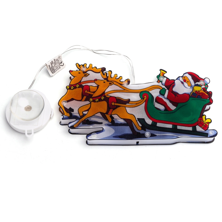 Aigostar - LED Kalėdinė dekoracija LED/3xAAA Kalėdų Senelis su elniais 13,4 cm