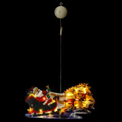 Aigostar - LED Kalėdinė dekoracija LED/3xAAA Kalėdų Senelis su elniais 13,4 cm