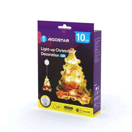 Aigostar - LED kalėdinė dekoracija LED/3xAAA medis 15cm