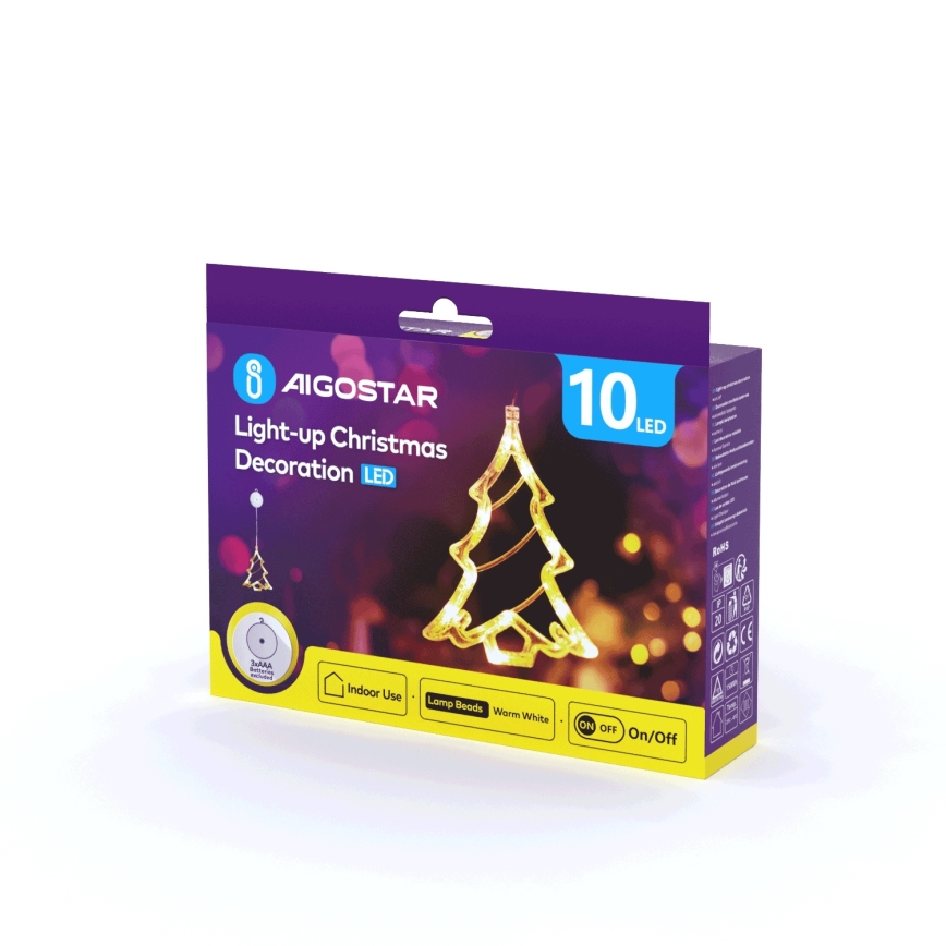 Aigostar - LED kalėdinė dekoracija LED/3xAAA medis 20cm