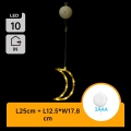 Aigostar - LED kalėdinė dekoracija LED/3xAAA mėnulis 18,5cm