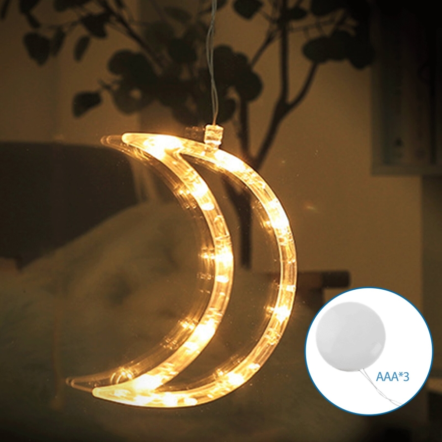 Aigostar - LED kalėdinė dekoracija LED/3xAAA mėnulis 18,5cm
