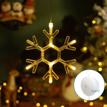 Aigostar - LED kalėdinė dekoracija LED/3xAAA šilta balta snaigė 19cm