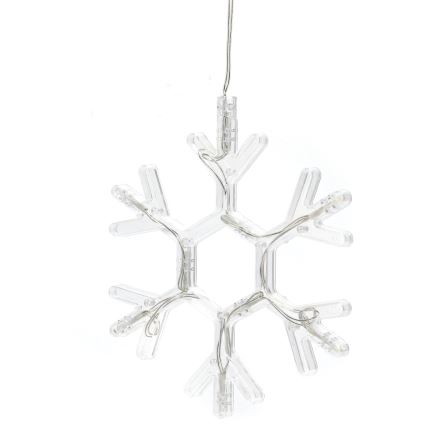 Aigostar - LED kalėdinė dekoracija LED/3xAAA šilta balta snaigė 19cm