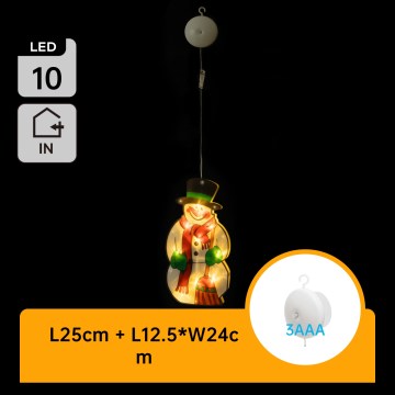 Aigostar - LED kalėdinė dekoracija LED/3xAAA Sniego senis 25cm
