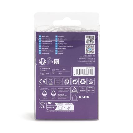 Aigostar - LED kalėdinė girlianda 100xLED/3xAA 10,3m šilta balta