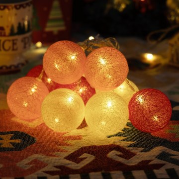 Aigostar - LED kalėdinė girlianda 10xLED/3xAA 2 m šiltai balta