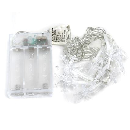 Aigostar - LED Kalėdinė girlianda 20xLED/3xAA 3,3m snaigės