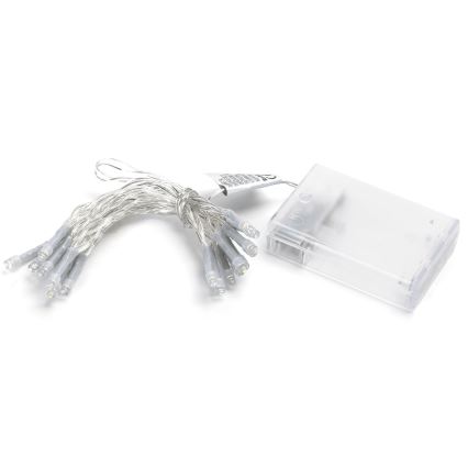 Aigostar - LED Kalėdinė girlianda 20xLED/3xAA 2,3 m šilta balta