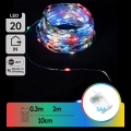 Aigostar - LED Kalėdinė girlianda 20xLED/3xAA 2,3m daugiaspalvė