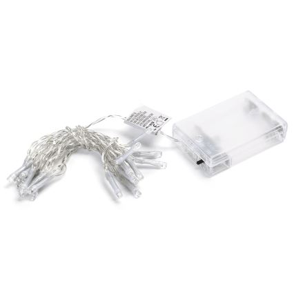 Aigostar - LED Kalėdinė girlianda 20xLED/3xAA 2,3m šaltai balta