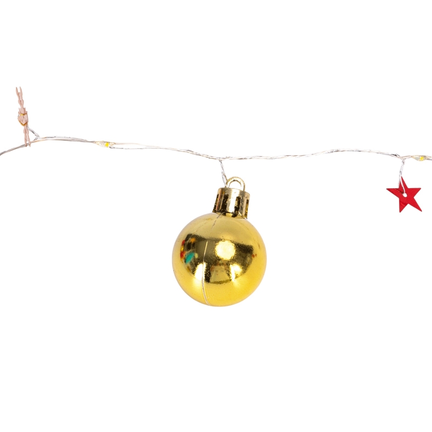 Aigostar - LED Kalėdinė girlianda 20xLED/3xAA, 2 m, šiltai balta