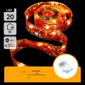 Aigostar - LED Kalėdinė girlianda 20xLED/3xAA 2 m šiltai balta raudona