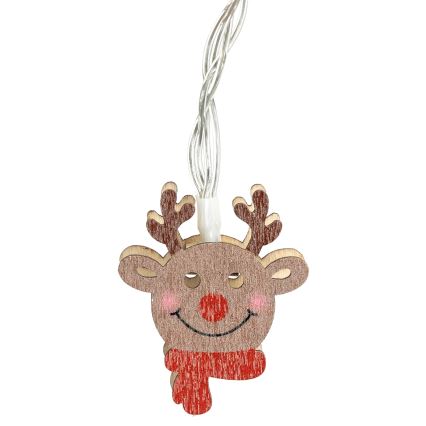 Aigostar - LED kalėdinė girlianda 20xLED/3xAA 3m šiltai balta elnias