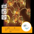 Aigostar - LED Kalėdinė girlianda 20xLED/3xAA 3m šiltai balta Santa Claus