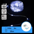 Aigostar - LED Kalėdinė girlianda 50xLED/3xAA 5,3m šaltai balta
