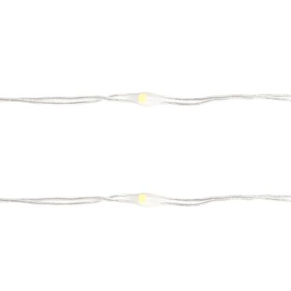 Aigostar - LED Kalėdinė girlianda 50xLED/3xAA 5,3m šaltai balta