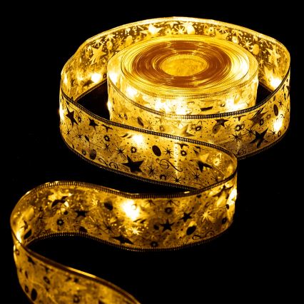 Aigostar - LED Kalėdinė girlianda 50xLED/3xAA 5m šilta balta auksinė