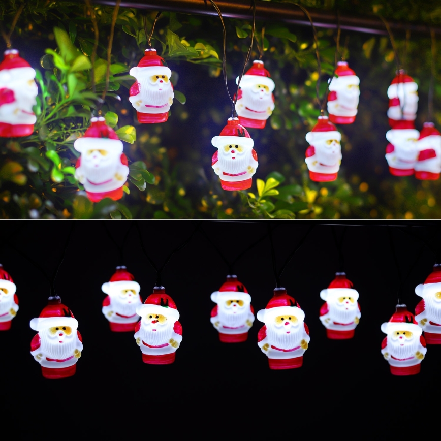 Aigostar - LED Kalėdinė saulės grandinė 10xLED/3,8 m IP44 šalta balta 400 mAh