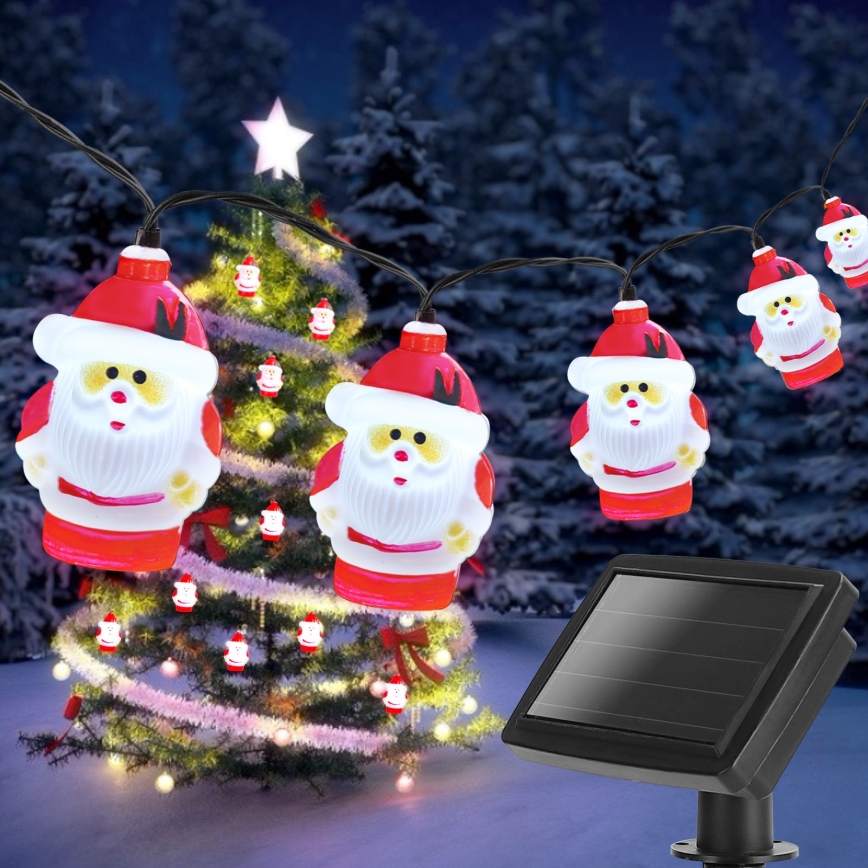 Aigostar - LED Kalėdinė saulės grandinė 10xLED/3,8 m IP44 šalta balta 400 mAh