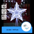 Aigostar - LED kalėdinė žvaigždės formos dekoracija 10xLED/3xAA šaltai balta