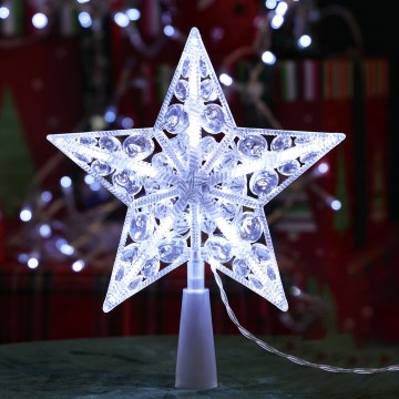 Aigostar - LED kalėdinė žvaigždės formos dekoracija 10xLED/3xAA šaltai balta